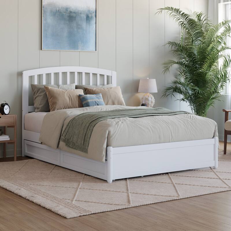 Lucia Platform Bed with Panel Footboard and Storage Drawers