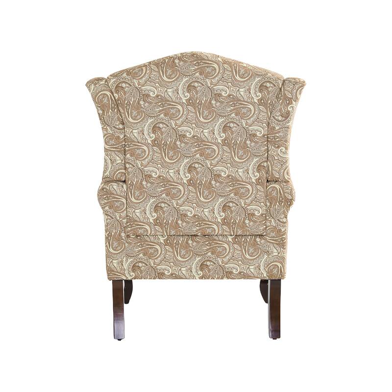 2 Set Traditional Rolled Arm Wing Back Accent Chair