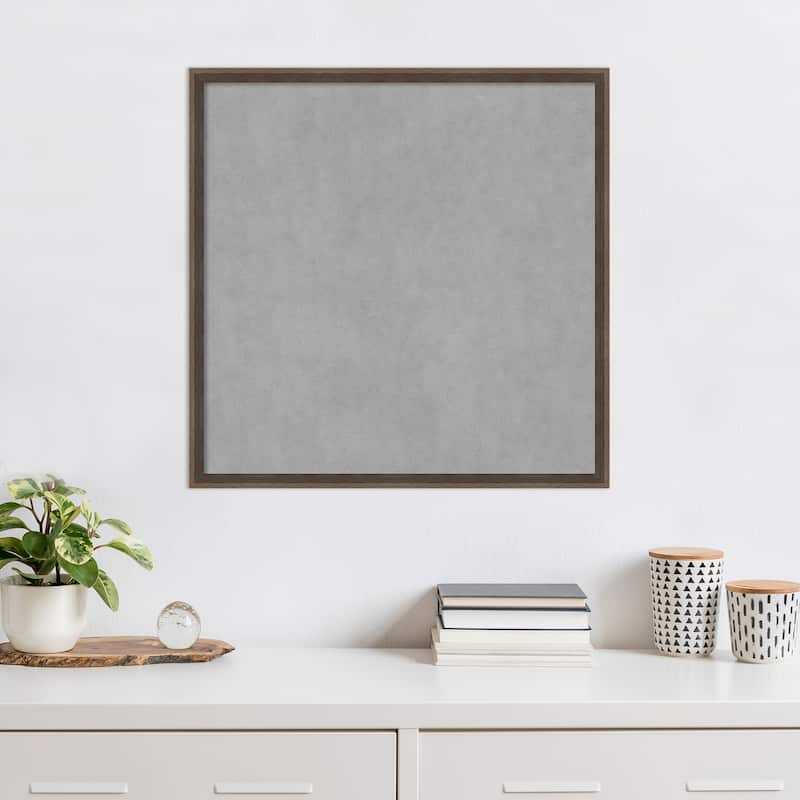 Amanti Art Hardwood Wedge Mocha Framed Magnetic Board