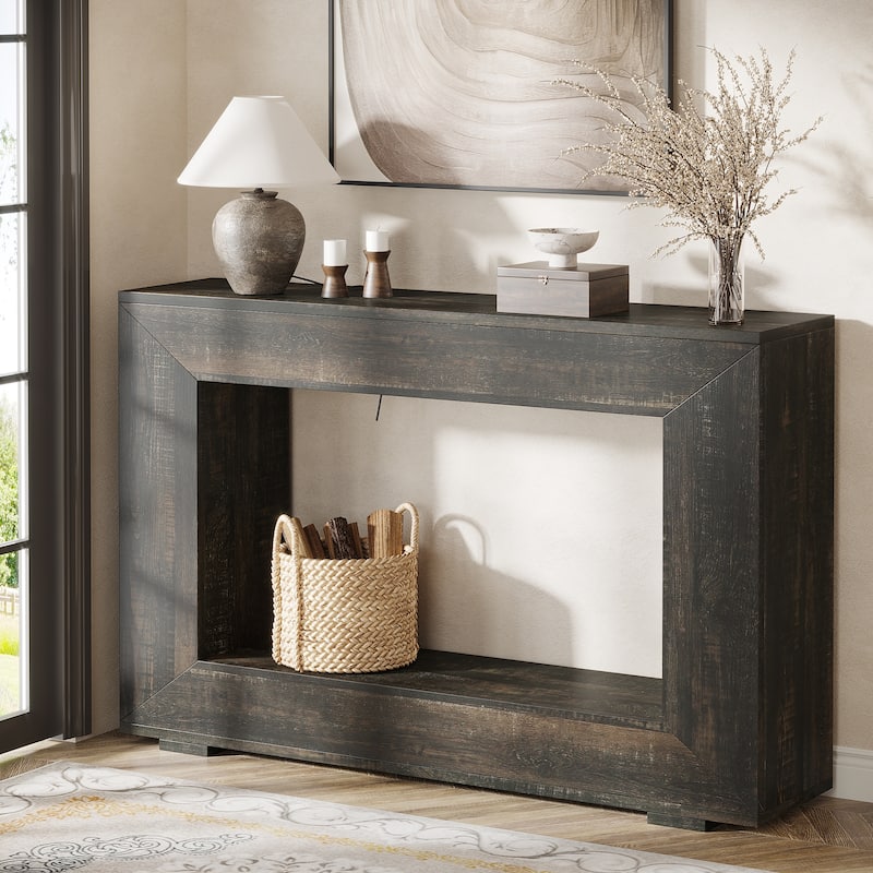 47 Inches Narrow Wood Console Table with Storage - 47.24" W x 29.1" H x 11.81" D