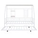 preview thumbnail 67 of 78, Metal House Bed with Trundle, Twin/Full Size Daybed Playhouse Bed with Bulit-in Storage Shelves and Metal Grid for Kids Teens