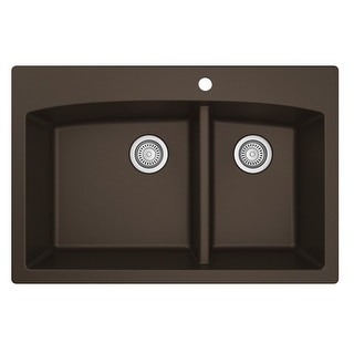 Karran Drop-In Quartz Double Bowl Kitchen Sink