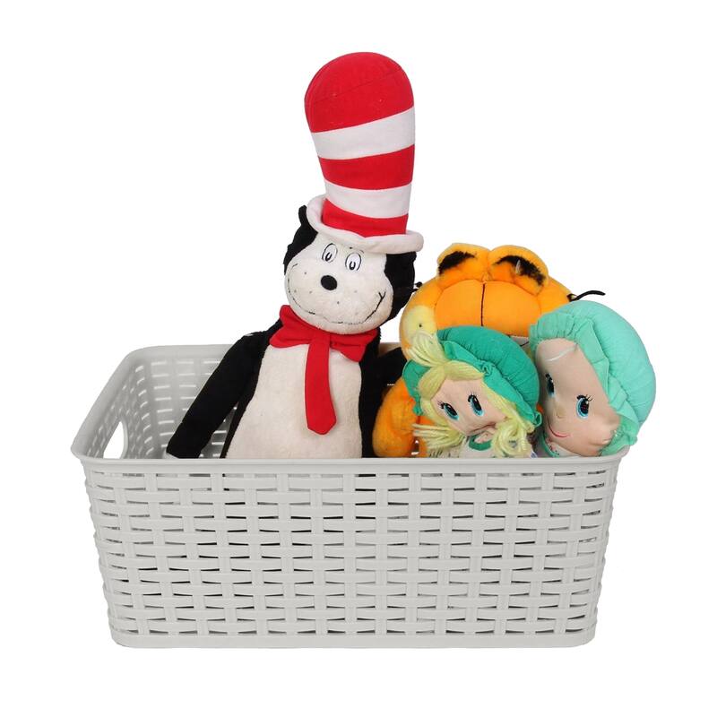YBM Home Plastic Rattan Storage Box Basket Organizer, BA413