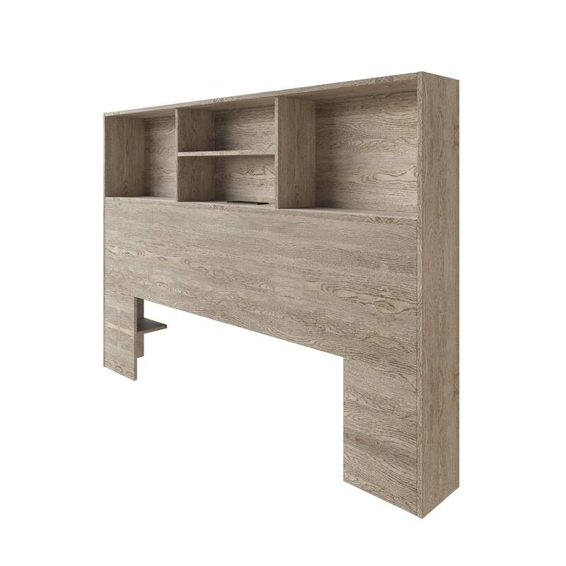 Clayfell Pomona Freestanding Storage Headboard with Shelving