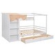 preview thumbnail 12 of 13, White Full Size Solid Wood House Bed with Two Drawers, Roof and Wardrobe for Kids, Boys and Girls, Bedroom