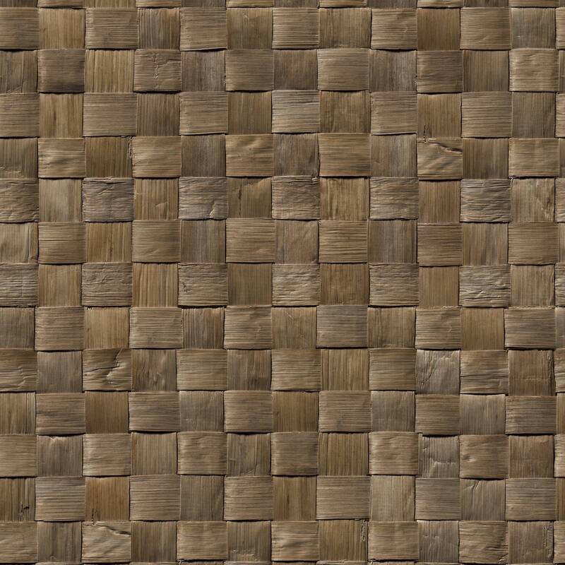 Galerie Wallcoverings Woods and Wicker Collection 3D Rattan Weave Optics Matte Finish Vinyl on Non-woven Wallpaper Roll - 33-feet long x 21-inches wide - Brown
