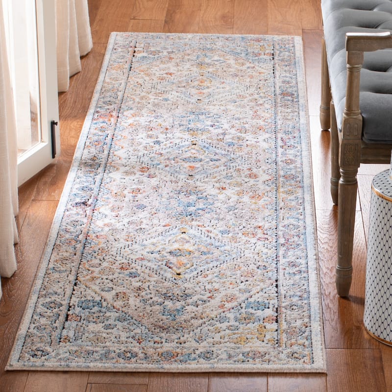 SAFAVIEH Bristol Sigurlina Vintage Oriental Polyester Rug - 2'3" x 8' Runner - Cream/Beige