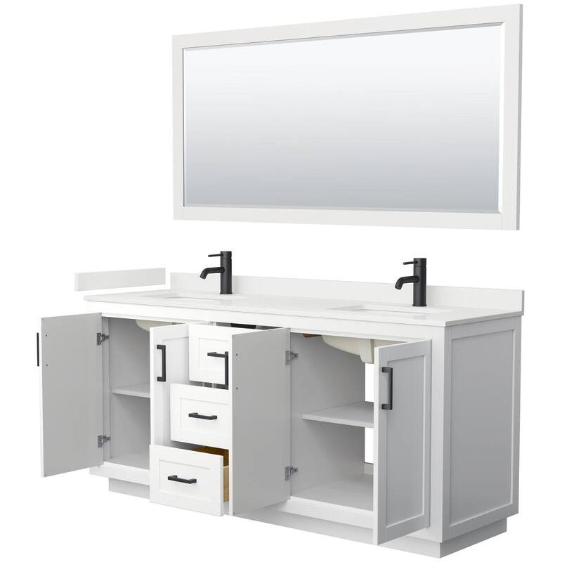 Wyndham Collection WCF292972D-QTZ-UNSM70 Miranda 72" Free Standing