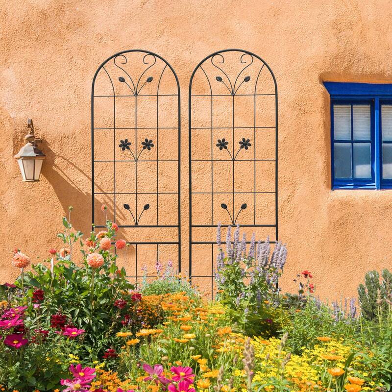 4 Pack Metal Garden Trellis 86.7in x 19.7in Rustproof Trellis