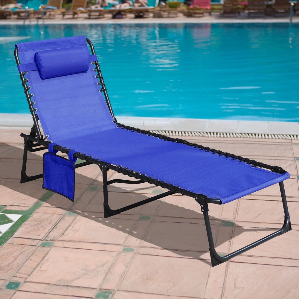 Blue chaise lounge outdoor sales