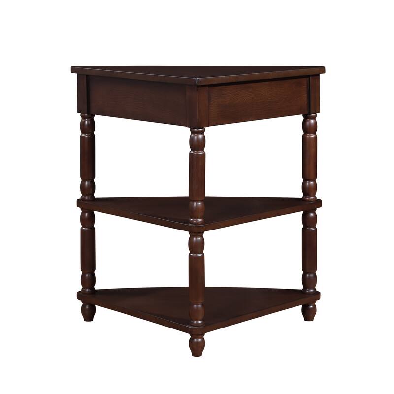 33.8'' Small Triangle Wood Corner Table