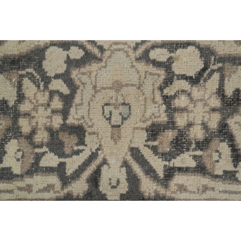 Hand Knotted Oriental 100% Wool Carpet Traditional Floral Pink Kerman Area Rug - 9' 4'' X 6' 11''
