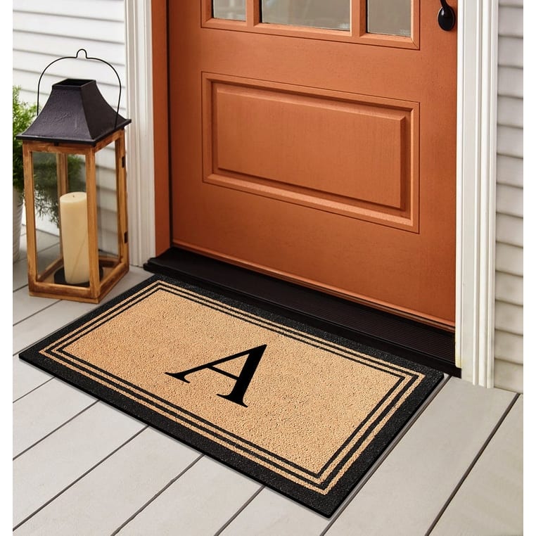 A1HC Natural Coir Doormat with Heavy Duty PVC Backing,0.75 Inch Pile Height, Perfect for Outdoor Use