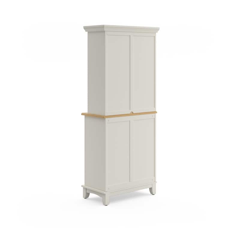 Homestyles Buffet Of Buffets Off-White Wood Buffet with Hutch - 31" x 16" x 72"