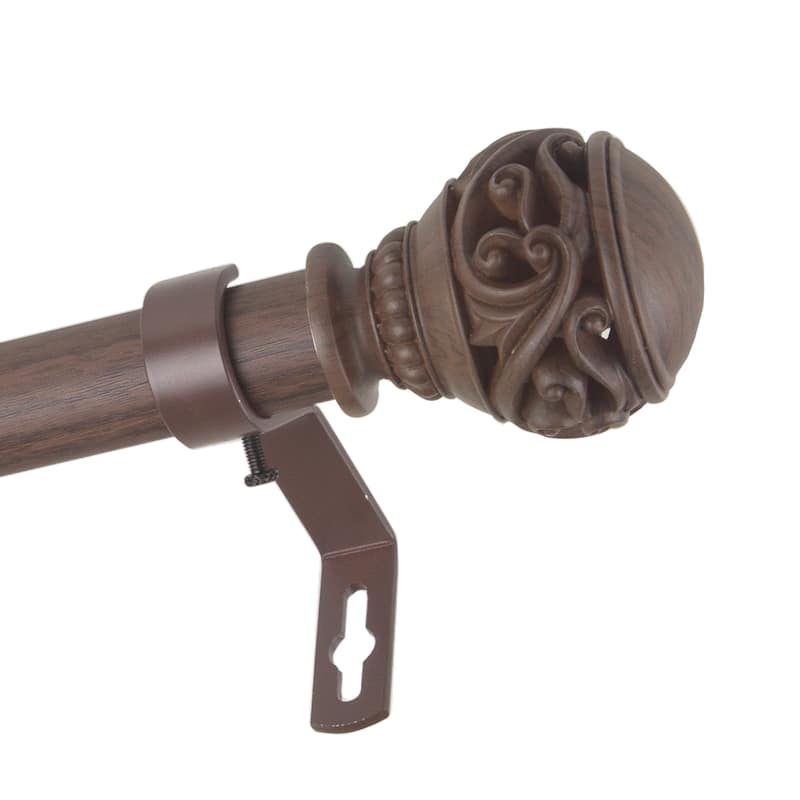 InStyleDesign Leah 1 inch Faux Wood Curtain Rod