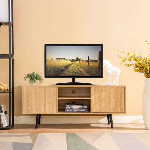 CO-Z Mid-Century Retro Entertainment Center TV Stand for 55 Inch TVs