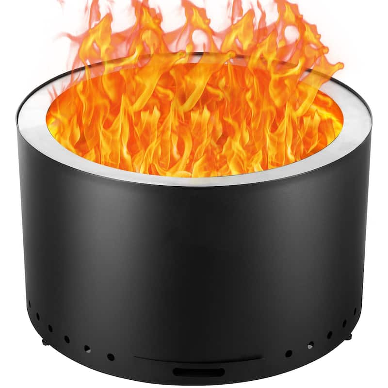 Stainless Steel Smokeless Fire Pit for Patio, Wood Stove
