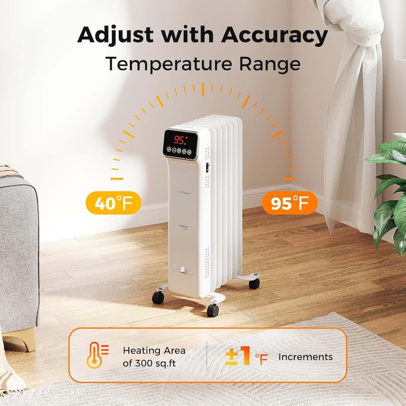 Portable Oil Filled Radiator Heater Electric Space Heater