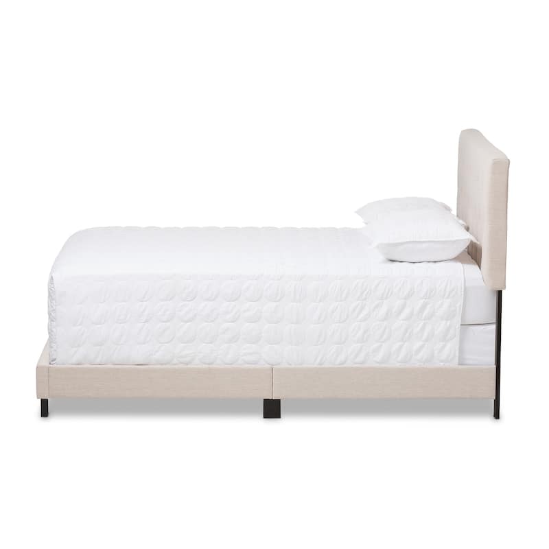 King Size Bed Upholstered Fabric Headboard Classic Design Bedroom Furniture