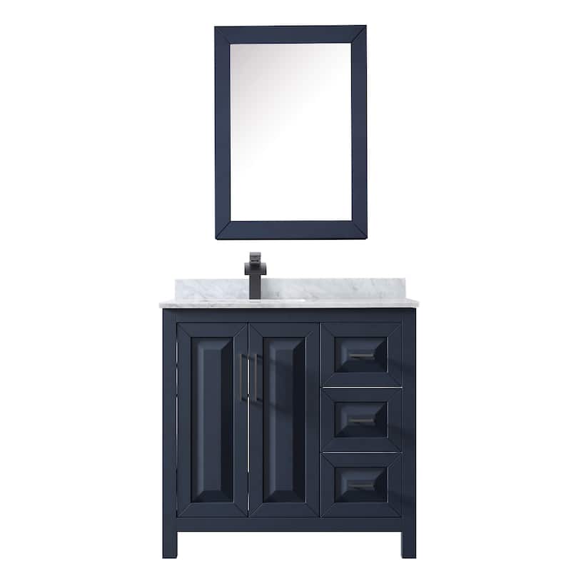 Wyndham Collection Daria 36" Free Standing Single Vanity Set with MDF