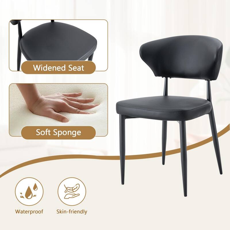 5-Piece Dining Table Set, 42" Modern Round Table with Lower Shelf, 4 Chairs, Minimalist Dining Table and Chairs Set for 4