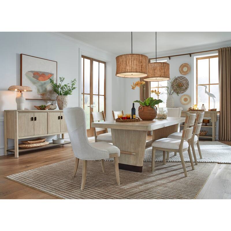 Salt Life Home Sunset Cove Sanibel Brown Upholstered Host Chair Two Pack - 24.75''W x 25.63''D x 39.47''H