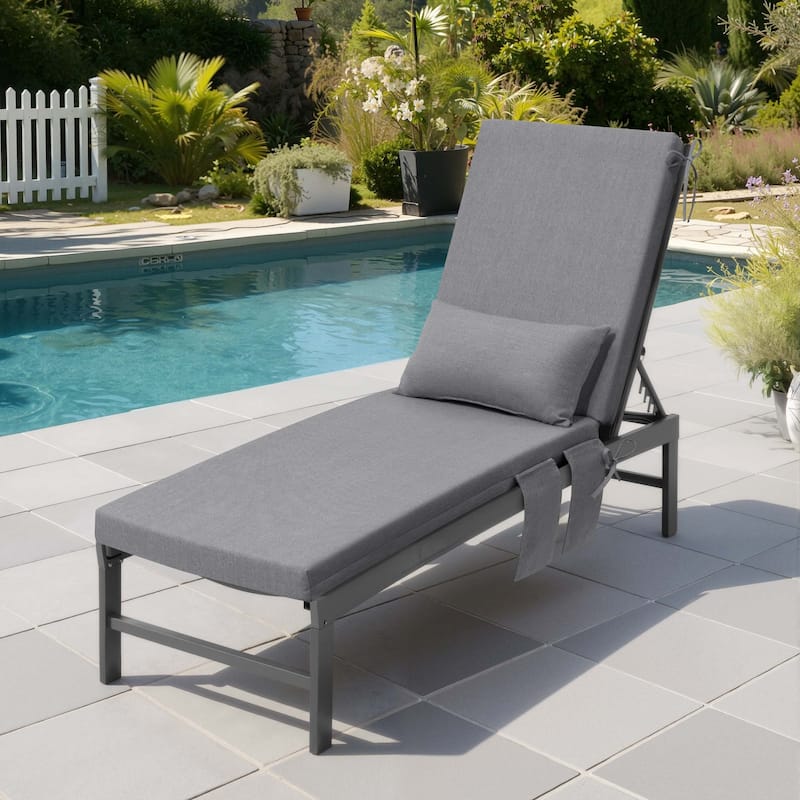 Outdoor Lounge Chair Cushions Patio Chaise Lounge Chair Seat Cushion with Pillow
