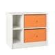 preview thumbnail 16 of 16, Ameriwood Home Mya Park Nightstand with 2 Fabric Bins Orange