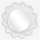 preview thumbnail 1 of 5, Sea Coral Round Wall Mirror - 34" - White