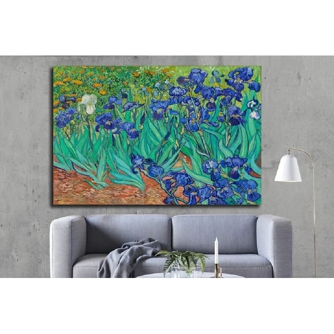 Vincent van Gogh 'Irises in the Garden' Wrapped Canvas Art