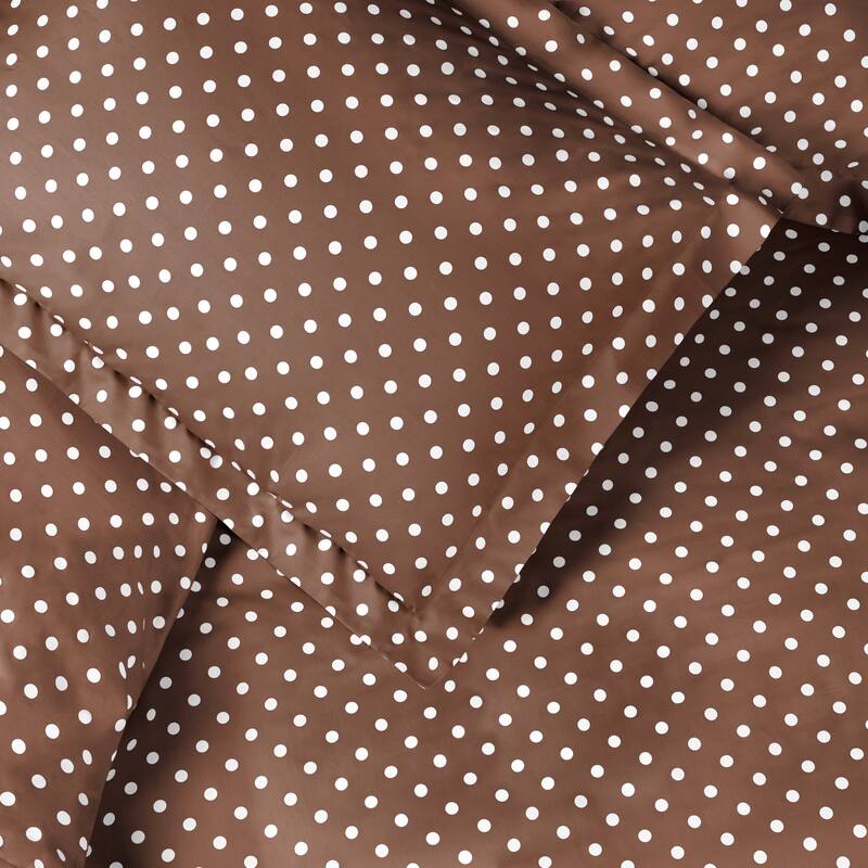 Superior Thread Count 600TC Polka Dot Cotton Blend Duvet Cover Set