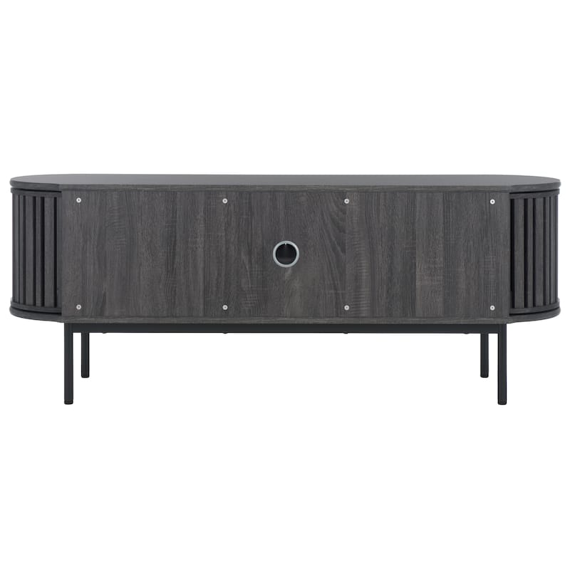SAFAVIEH Enid 4-Door Media Stand Fits up to 65" Flatscreen TV - 60Wx15Dx23H