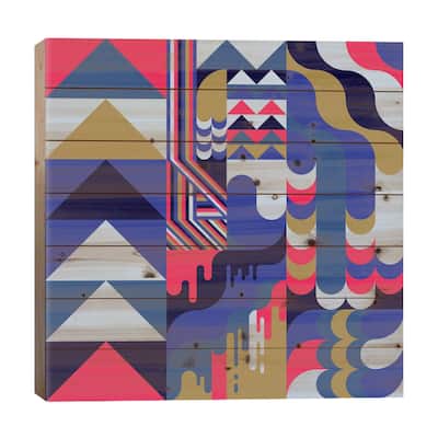 Lava Print On Wood by Greg Mably - Multi-Color