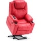 preview thumbnail 41 of 53, MCombo Electric Power Lift Recliner Chair Sofa with Massage and Heat for Elderly, 3 Positions, USB Ports, Faux Leather 7040 Red