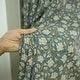preview thumbnail 18 of 30, Fabdivine Handmade Pure Linen Fabric Eyelet Curtain Block Print Floral Drape