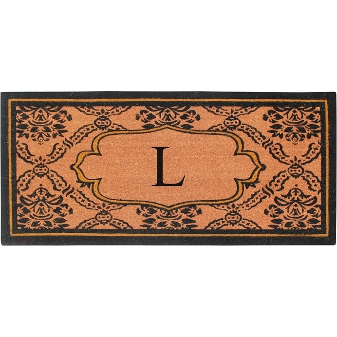 A1HC Uriel Treated Coir Monogrammed Entry Double Door Mat 30"x 60"