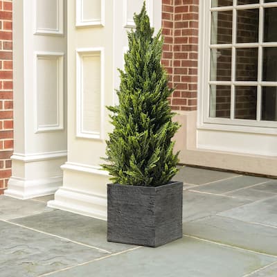 Square Grey MgO Planter, Indoor and Outdoor