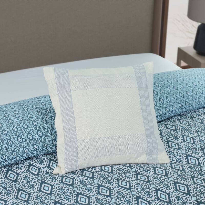 Southern Tide Villa Square Ivory/Grey Decorative Pillow