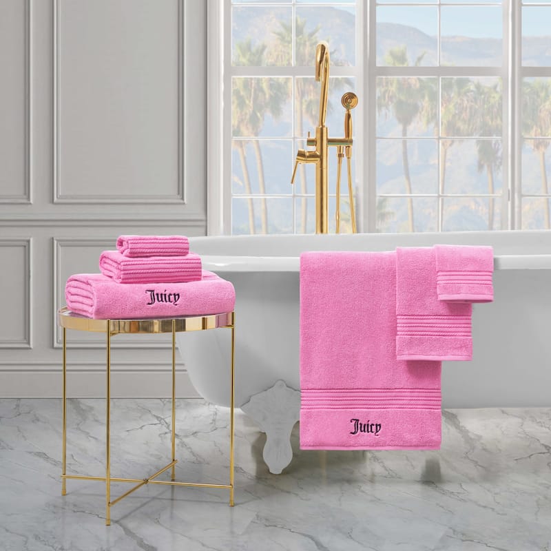 Juicy Couture Alyssa Bath Towels 6-Piece Set 2 Bath towels 2 Hand towels 2 Washcloths - 28"x54"/16"x26"/12"x12"