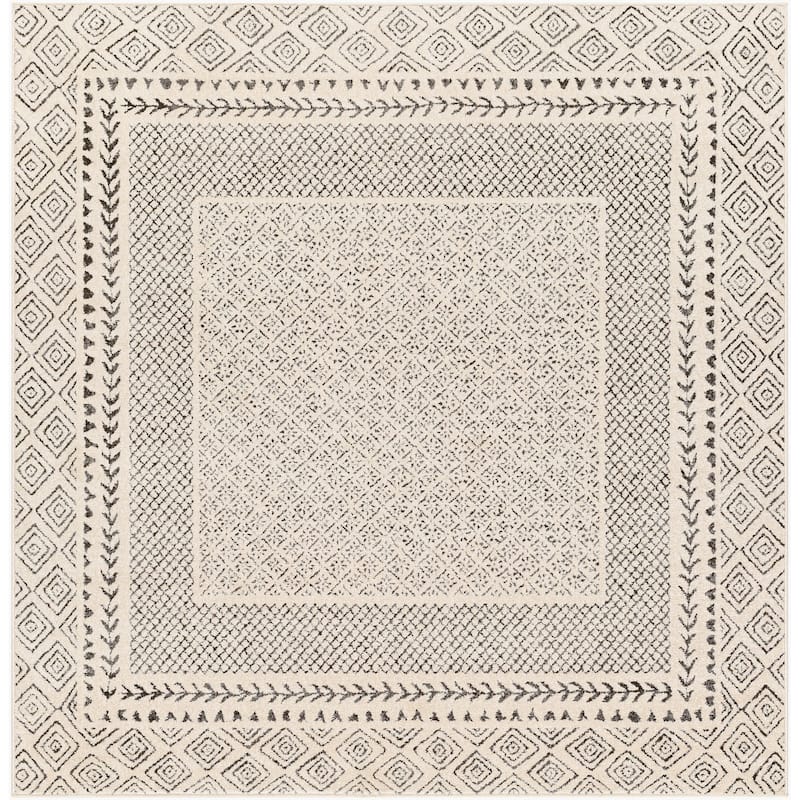 Livabliss Bahar Eclectic Border Area Rug
