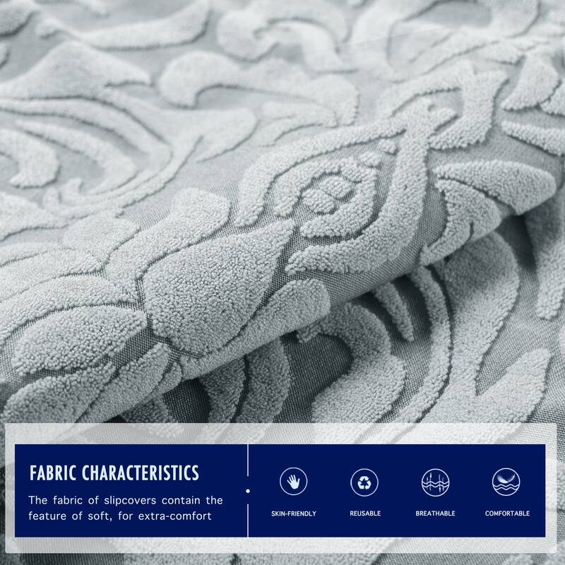 Subrtex 1 Piece Armchair Slipcover Jacquard Damask Spandex Furniture Protector