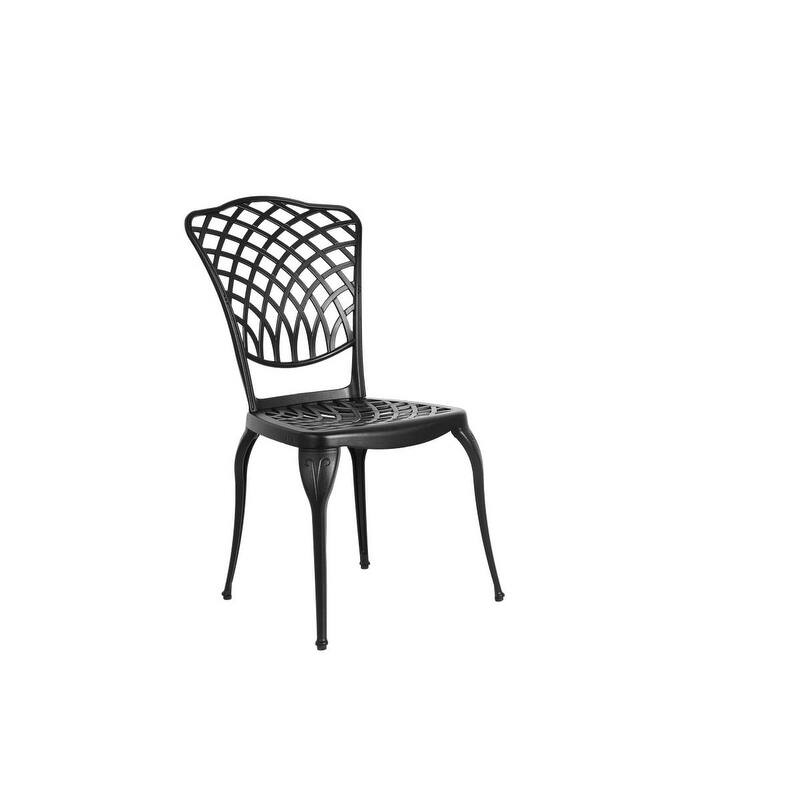 Bistro Set 3 Piece Rustproof Cast Aluminum Patio Furniture Sets black