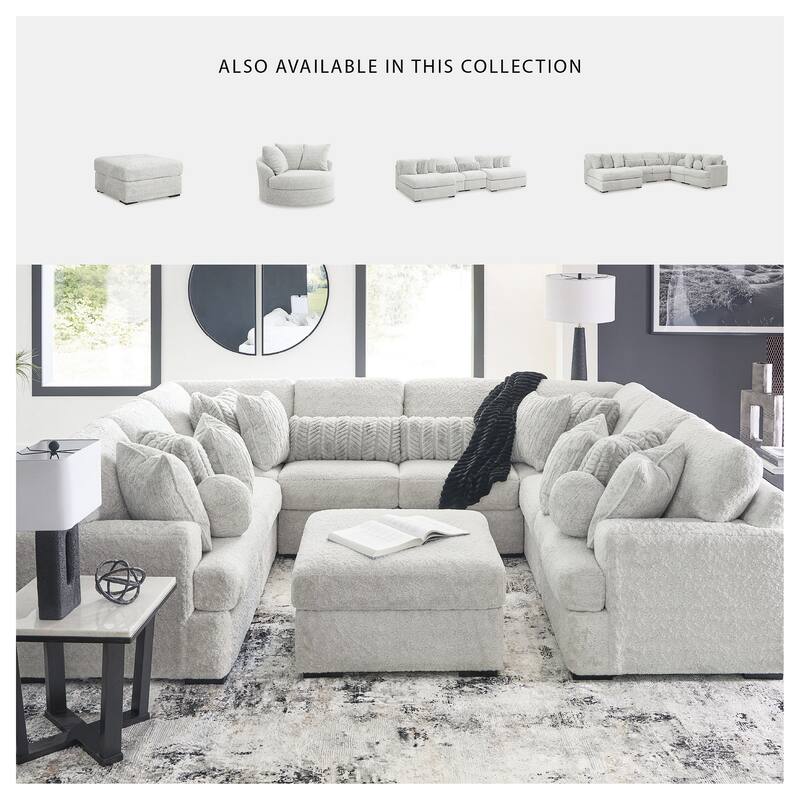 Signature Design by Ashley Snodoodle Gray 10-Piece Sectional - 144" W x 113" D x 40" H