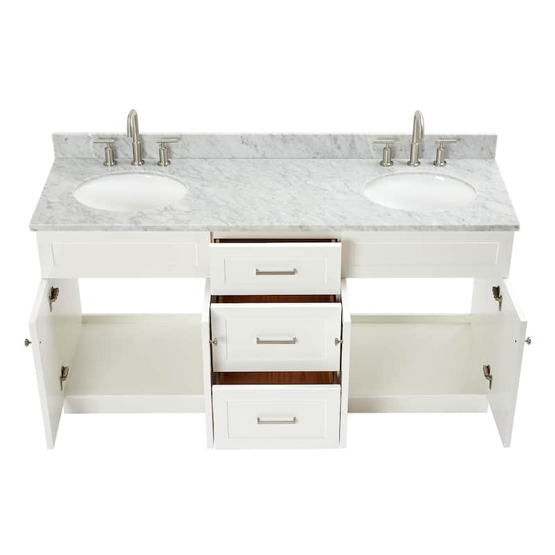 Ariel F067DCW2OVO Hamlet 67" Free Standing Double Basin Vanity Set
