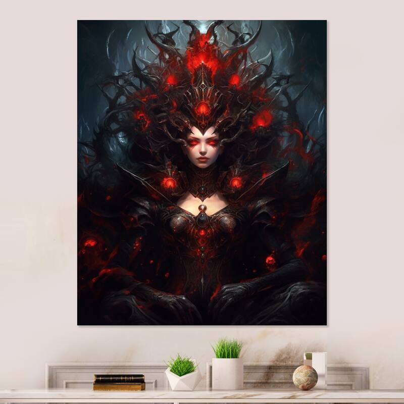Designart "Cosmic Female Visitor I" Alien Metal Wall Art Living Room