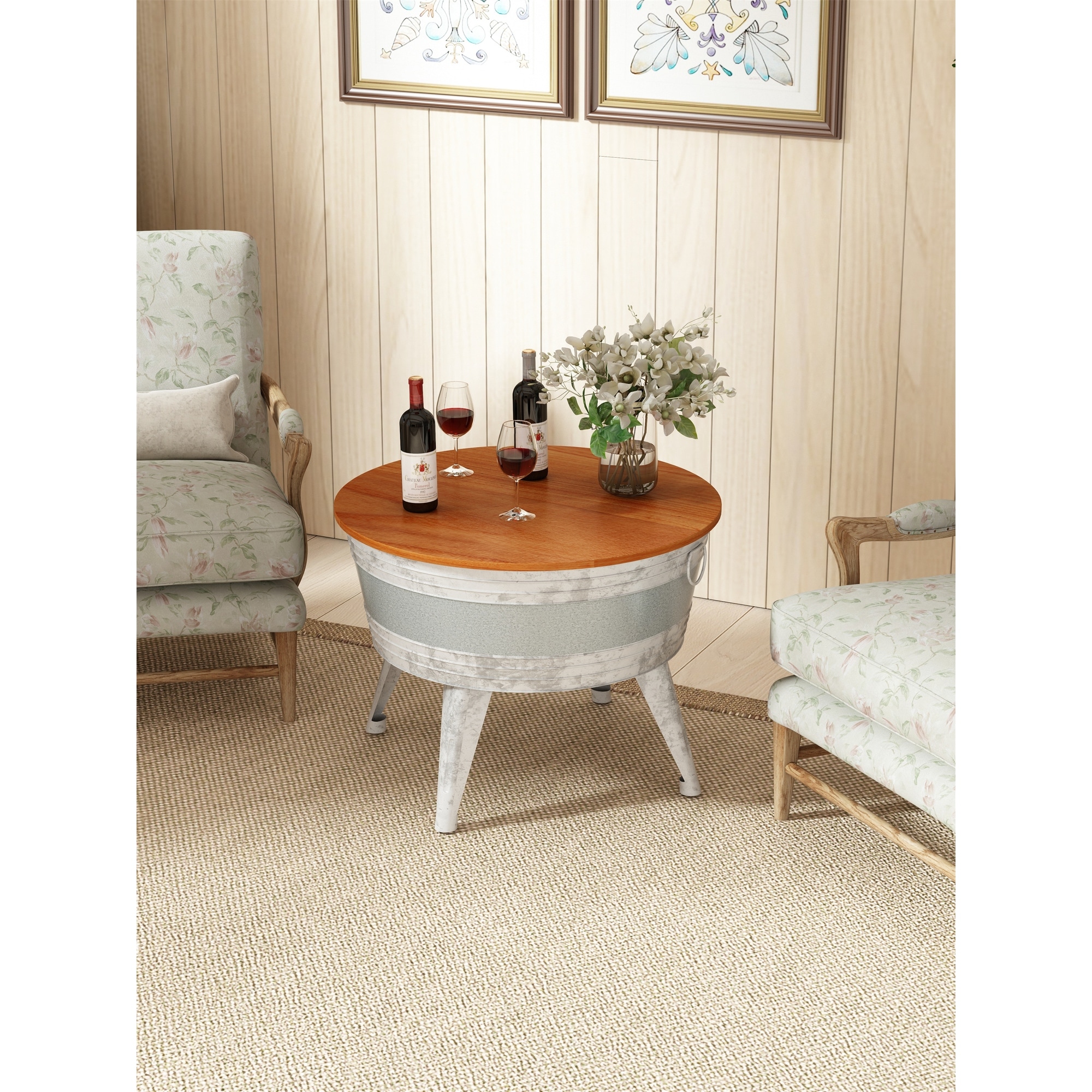 Farmhouse distressed outlet coffee table