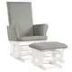 preview thumbnail 13 of 30, Costway Baby Nursery Relax Rocker Rocking Chair Glider & Ottoman Set - See Details Grey