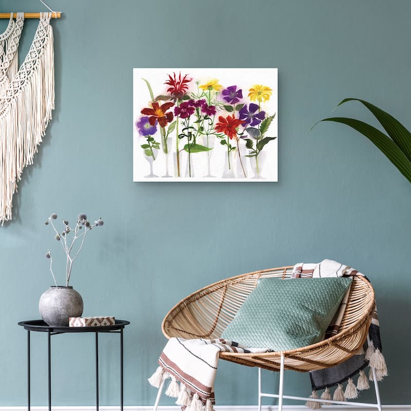 Rainy Day Flowers by Maret Hensick Canvas Art Print