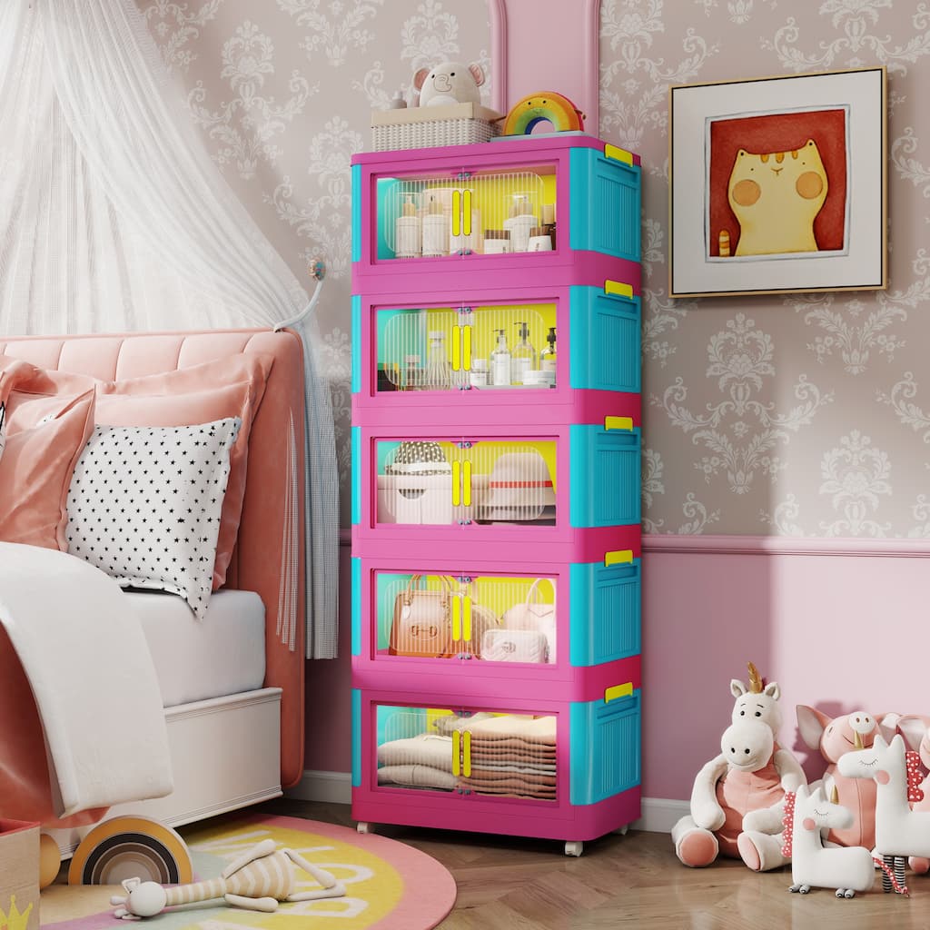20" Side Wide Folding Storage Cabinet