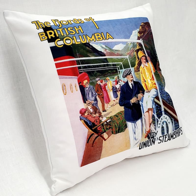 Fjords of British Columbia Throw Pillow 20x20 with Polyfill Pillow Insert